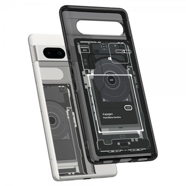 Spigen Google Pixel 7a Ultra Hybrid Zero One -suojakuori, musta