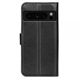 Google Pixel 8 Pro Litsi Nahkakotelo Musta