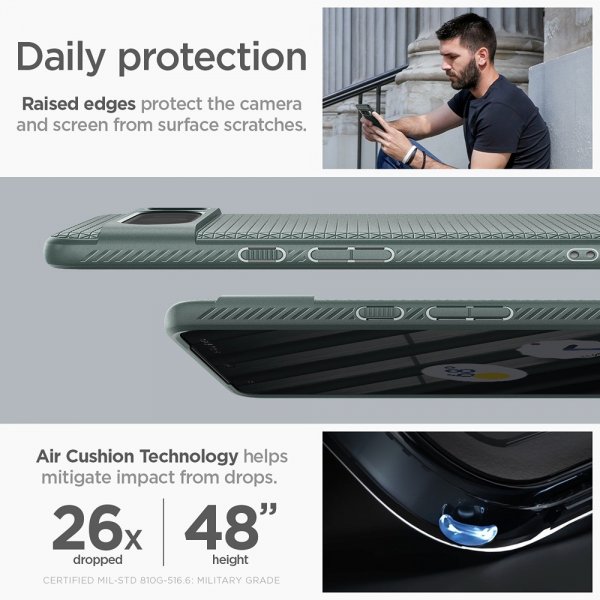 Spigen Google Pixel 8 Pro -suojakuori Liquid Air Abyss Green