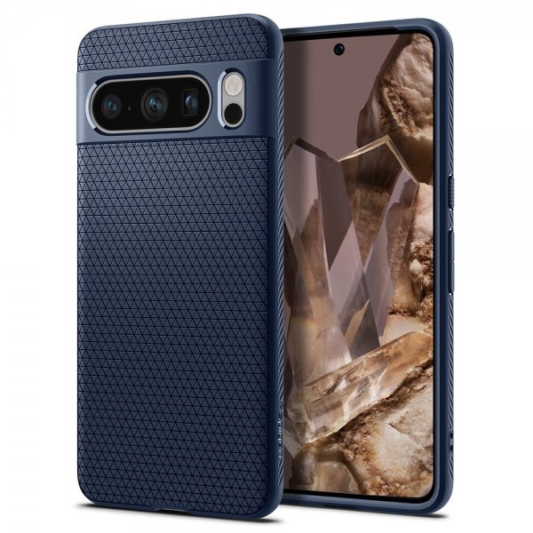 Spigen Google Pixel 8 Pro -suojakuori, Liquid Air, tummansininen
