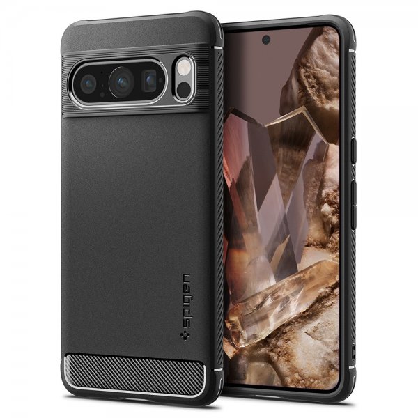 Spigen Google Pixel 8 Pro -suojakuori Rugged Armor Matte Black
