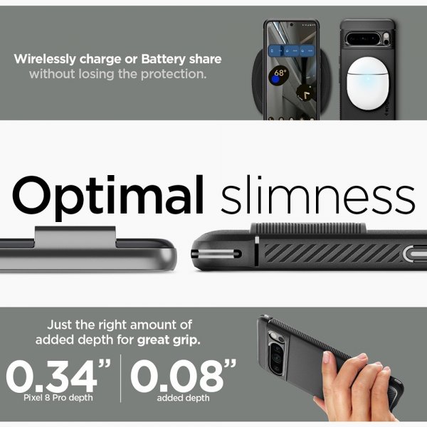 Spigen Google Pixel 8 Pro -suojakuori Rugged Armor Matte Black