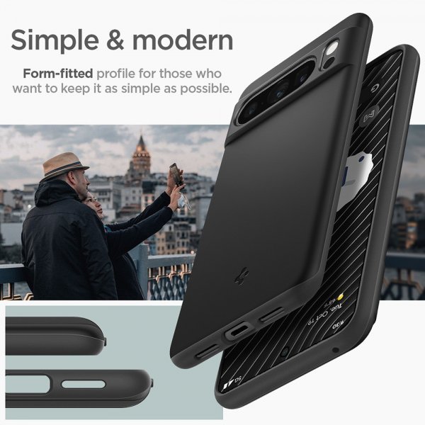 Spigen Google Pixel 8 Pro Thin Fit -suojakuori, musta