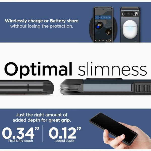Spigen Google Pixel 8 Pro Suojakuori Tough Armor Metal Slate