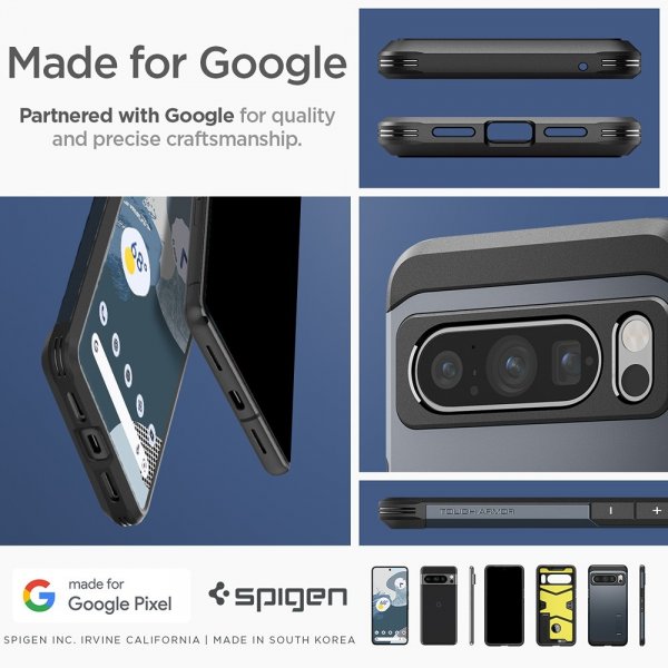 Spigen Google Pixel 8 Pro Suojakuori Tough Armor Metal Slate