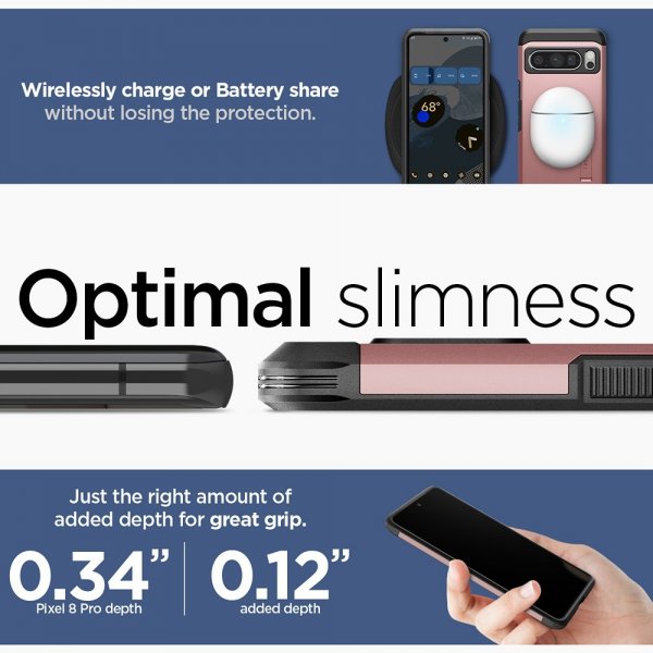 Spigen Google Pixel 8 Pro Suojakuori Tough Armor Rose Gold