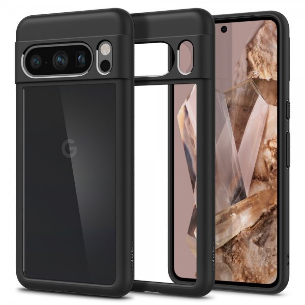 Spigen Google Pixel 8 Pro -kuori, Ultra Hybrid, mattamusta