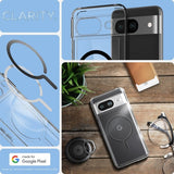 Spigen Google Pixel 8 -suojakuori Ultra Hybrid OneTap Ring MagFit, musta