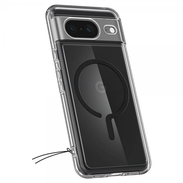 Spigen Google Pixel 8 -suojakuori Ultra Hybrid OneTap Ring MagFit, musta