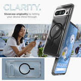 Spigen Google Pixel 8 Pro -kuori Ultra Hybrid OneTap Ring MagFit, musta