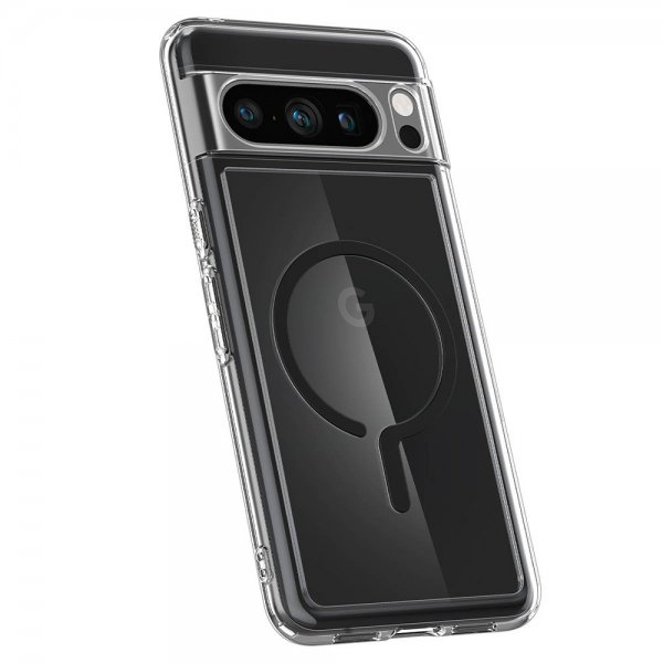Spigen Google Pixel 8 Pro -kuori Ultra Hybrid OneTap Ring MagFit, musta