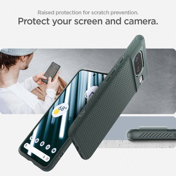 Spigen Google Pixel 8 -kuori Liquid Air Abyss Green