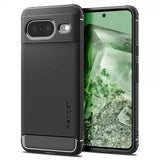 Spigen Google Pixel 8 -kuori Rugged Armor Matte Black