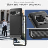 Spigen Google Pixel 8 -kuori Rugged Armor Matte Black