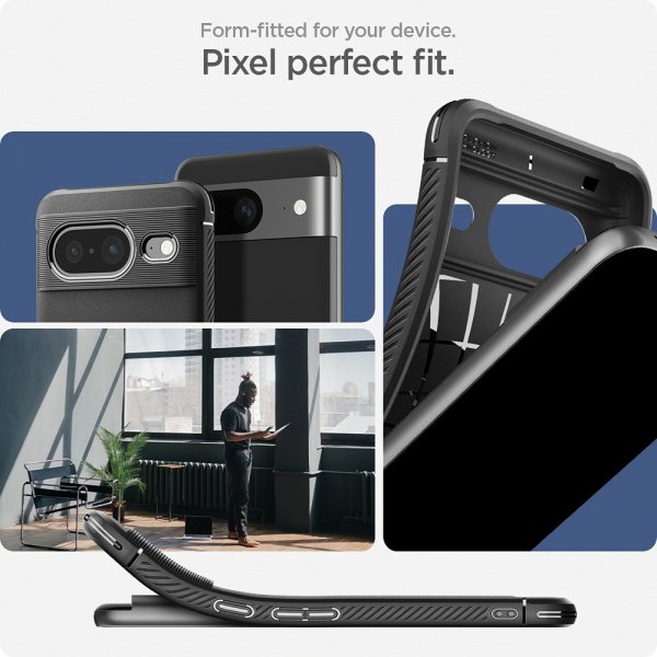 Spigen Google Pixel 8 -kuori Rugged Armor Matte Black