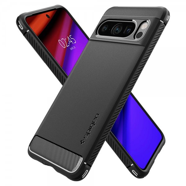 Spigen Google Pixel 8 -kuori Rugged Armor Matte Black
