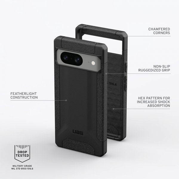 Urban Armor Gear (UAG) Google Pixel 8 Scout -suojakuori, musta