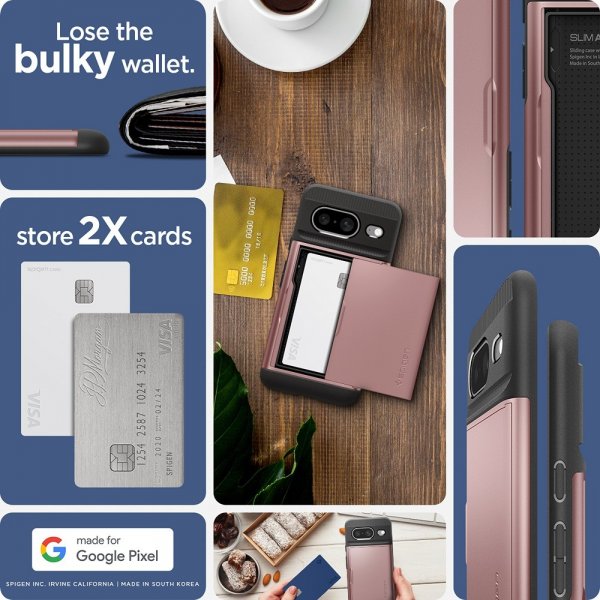 Spigen Google Pixel 8 Slim Armor CS Rose Gold -suojakuori