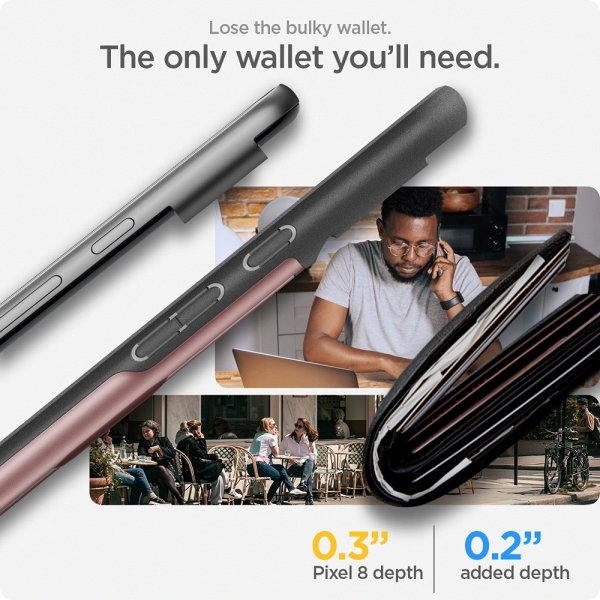 Spigen Google Pixel 8 Slim Armor CS Rose Gold -suojakuori