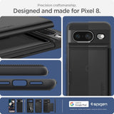 Spigen Google Pixel 8 Kuoret Slim Armor CS Musta