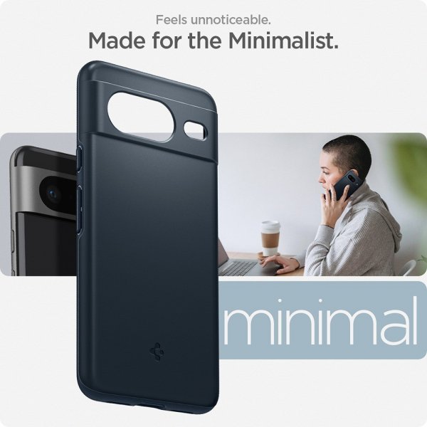 Spigen Google Pixel 8 -suojakuori Thin Fit Metal Slate