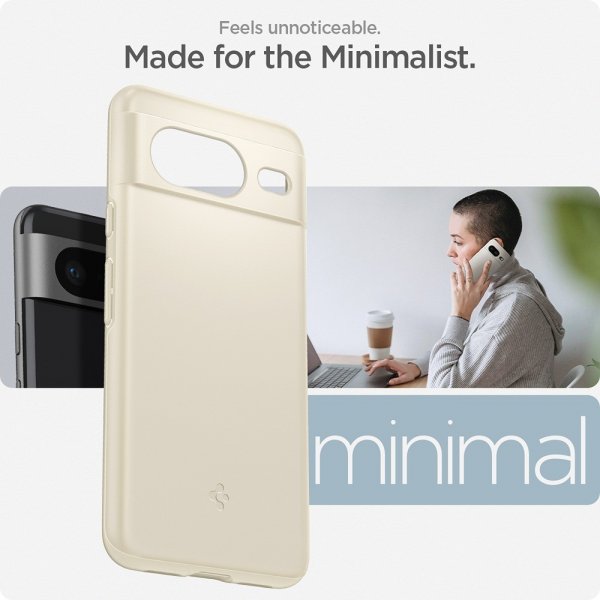 Spigen Google Pixel 8 Thin Fit -kuori, mykkä beige