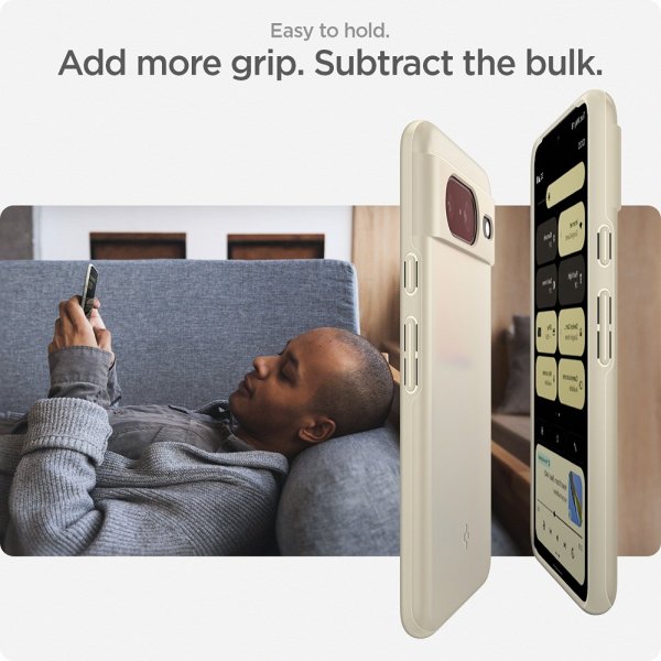 Spigen Google Pixel 8 Thin Fit -kuori, mykkä beige