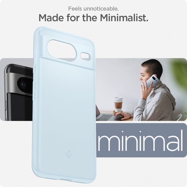 Spigen Google Pixel 8 Thin Fit -suojakuori, Mute Blue