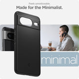 Spigen Google Pixel 8 Thin Fit -kuori, musta