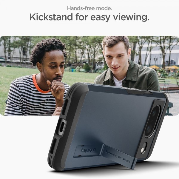 Spigen Google Pixel 8 -suojakuori Tough Armor Metal Slate
