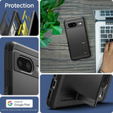 Spigen Google Pixel 8 -suojakuori Tough Armor, musta
