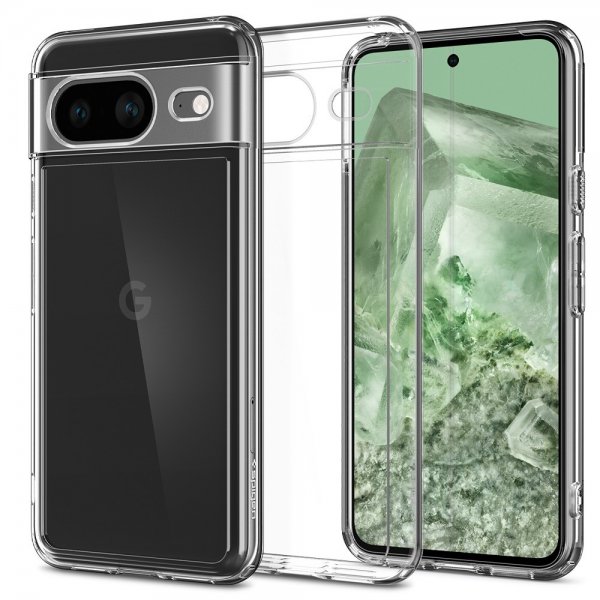 Spigen Google Pixel 8 Suojakuori Ultra Hybrid Crystal Clear