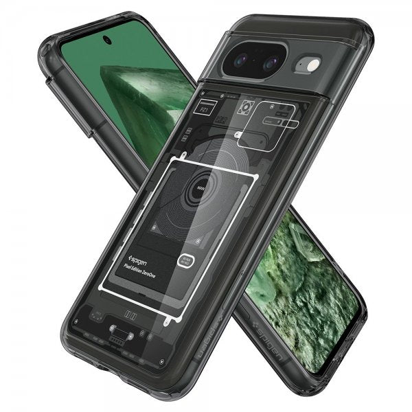 Spigen Google Pixel 8 -suojakuori Ultra Hybrid Zero One, musta
