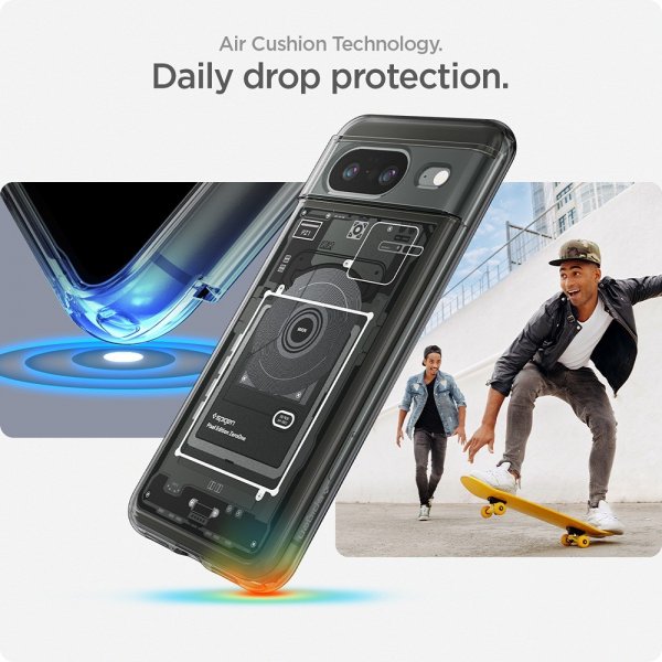 Spigen Google Pixel 8 -suojakuori Ultra Hybrid Zero One, musta