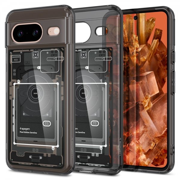 Spigen Google Pixel 8 -suojakuori Ultra Hybrid Zero One, musta