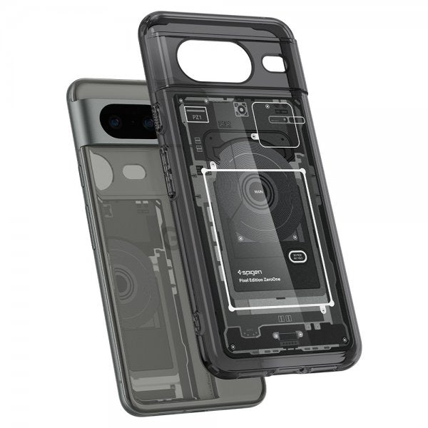 Spigen Google Pixel 8 -suojakuori Ultra Hybrid Zero One, musta