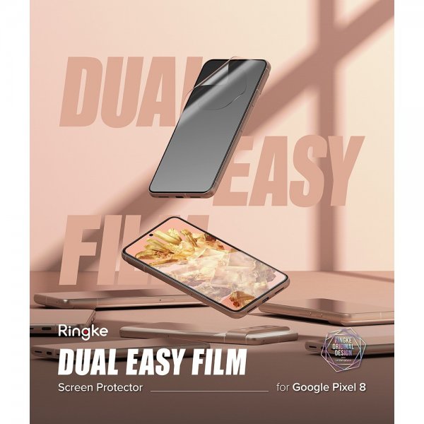 Ringke Google Pixel 8 -näytönsuoja Dual Easy Film 2 kpl