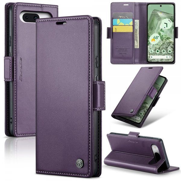 CaseMe Google Pixel 8a -lompakkokotelo 023 Series Violetti