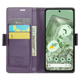 CaseMe Google Pixel 8a -lompakkokotelo 023 Series Violetti