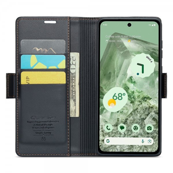 CaseMe Google Pixel 8a Suojakotelo 023-sarja Musta