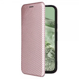 Google Pixel 8a -kotelo, hiilikuitukuvio, ruusukulta
