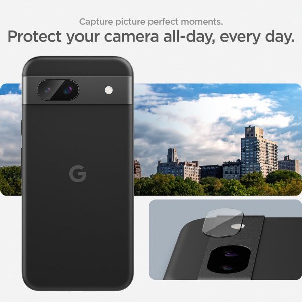 Spigen Google Pixel 8a Kameransuojus Lasia.tR EZ Fit Optik 2-pack Crystal Clear
