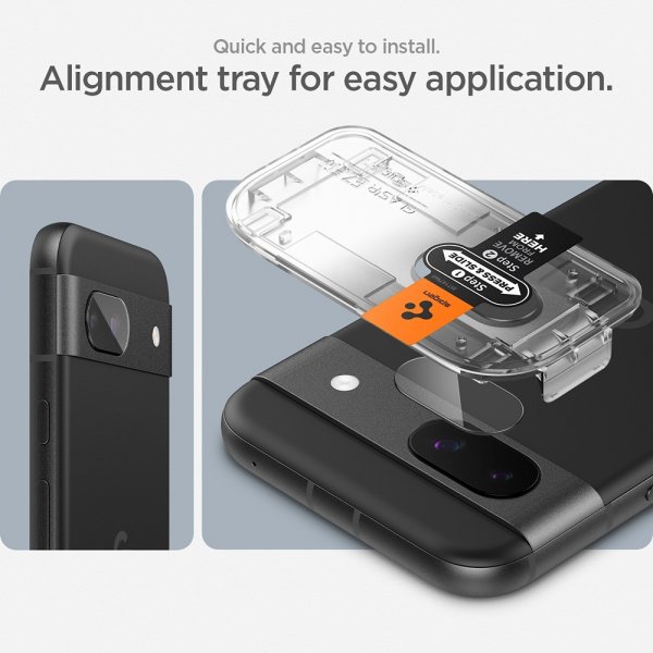 Spigen Google Pixel 8a Kameransuojus Lasia.tR EZ Fit Optik 2-pack Crystal Clear