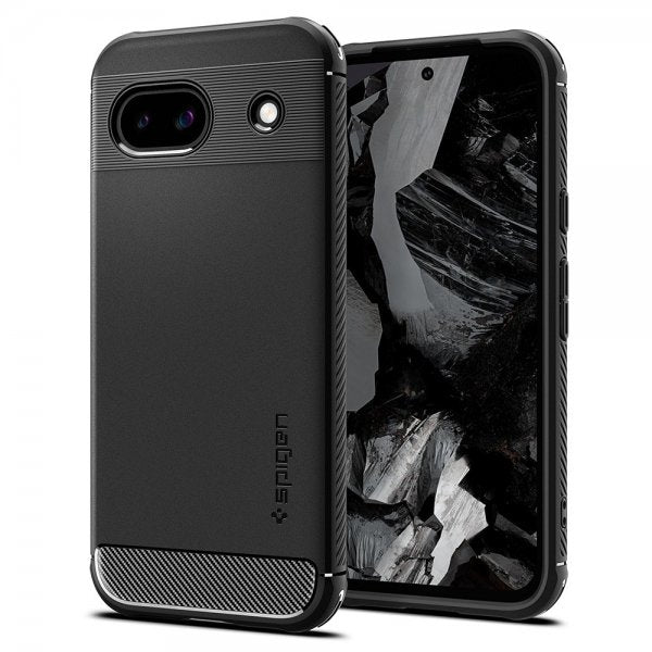 Spigen Google Pixel 8a -kuori Rugged Armor Matte Black