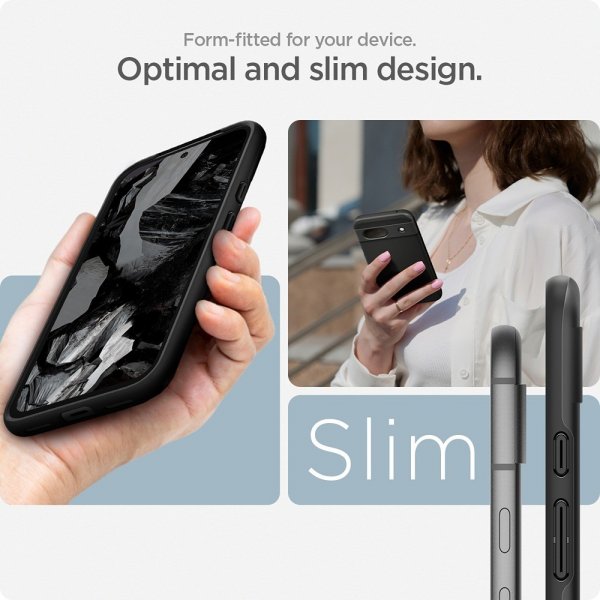 Spigen Google Pixel 8a Thin Fit -suojakuori, musta