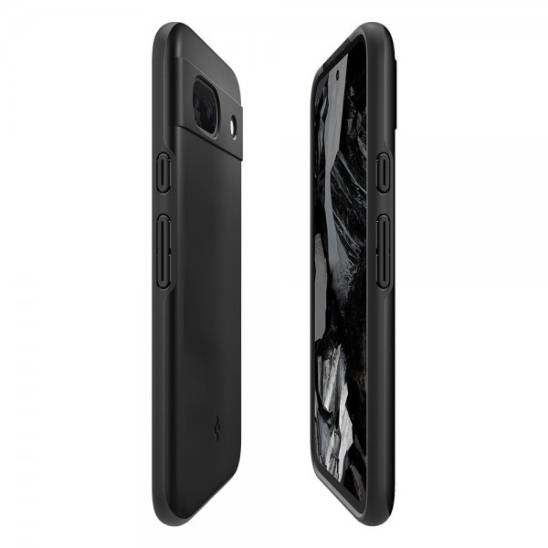 Spigen Google Pixel 8a Thin Fit -suojakuori, musta
