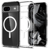 Spigen Google Pixel 8a Kuori Ultra Hybrid Metallirengas MagFit Valkoinen