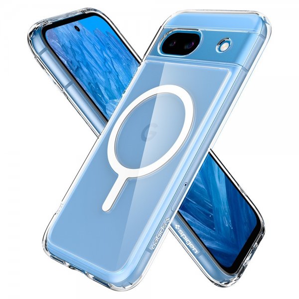 Spigen Google Pixel 8a Kuori Ultra Hybrid Metallirengas MagFit Valkoinen