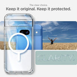 Spigen Google Pixel 8a Kuori Ultra Hybrid Metallirengas MagFit Valkoinen
