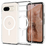 Spigen Google Pixel 8a Kuori Ultra Hybrid Metallirengas MagFit Valkoinen